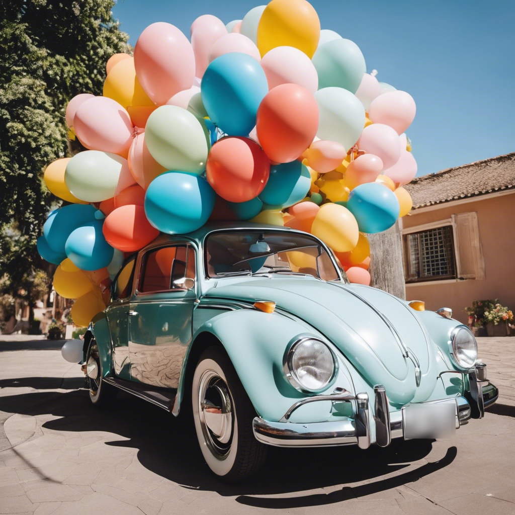 VW avec ballons