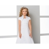 Boléro en satin fille Première Communion manches courtes