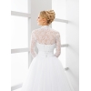 Bolero de mariage en élastique dentelle manches longues