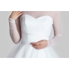 Boléro mariage manche longe en stretch tulle Fermeture dos en boutons
