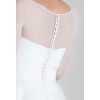 Boléro mariage manche longe en stretch tulle Fermeture dos en boutons