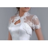 Bolero Mariage dentelle broderie Col