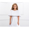Cape fille pour communion fausse fourrure