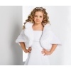 Cape avec manches fille pour communion fausse fourrure
