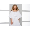 Cape fille pour communion fausse fourrure