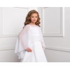 Poncho Cape mousseline Première communion fille