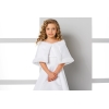 Cape Première communion satin et fausse fourrure fille