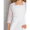 Boléro communion en organza et dentelle manches longues