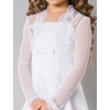 Communion Boléro dentelle tulle manches longues