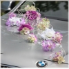Déco Set  de voiture mariage  rose et Blanches