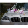 Déco Set  de voiture mariage  rose et Blanches