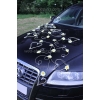Décoration voiture marguerites jaunes