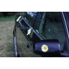 Décoration voiture marguerites jaunes