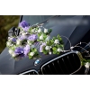 Décoration de voiture mariee violettes
