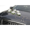 Coeurs et roses avec ventouses - voiture mariage décoration