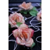 Decoration voiture de mariés roses SALMON et le coeur