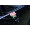 Decoration voiture de mariés roses SALMON et le coeur