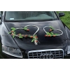 Sposa Bouquet de voiture balai tulipes jaune-orange fleurs artificielles