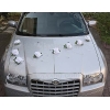 Décoration voiture de mariage Fleurs blanc