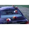 Décoration voiture de mariage Blanc - Orange - Bourgogne