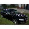 Roses violet clair cœur decoration voiture mariage
