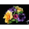 Roses violet-jaune-bordeaux Décoration voiture de mariage
