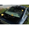 Roses jaune Décoration voiture de mariage