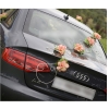 Décoration voiture de mariage Fleurs orange