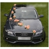 Décoration voiture de mariage Fleurs orange