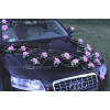 Déco de voiture de mariage Mauve