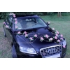 Déco de voiture de mariage Mauve