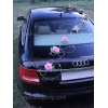Déco de voiture de mariage Mauve
