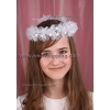 Couronne communion tulle ruban organza
