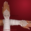 Gants mariage avec strass en argent
