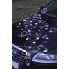 Décoration voiture mariage marguerites violett-bleu