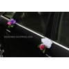 Decoration voiture mariage roses