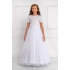 Robe de cérémonie enfant Satin et Tulle et Cristaux