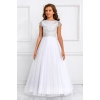 Robe de communion Satin et Tulle et cristaux