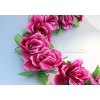 roses bordeaux voiture mariage
