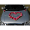 Les roses rose foncé pour decoration voiture mariage
