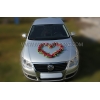 Les roses vin rouge pour decoration de voiture de mariage