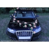 Décoration voiture mariage Salmon roses