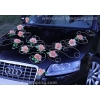 Décoration voiture mariage Salmon roses