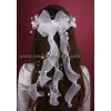 Couronne ronde ivoire ruban organza