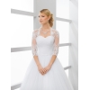 Bolero de mariage en dentelle manches 2/3 longues