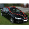 Voiture de mariage guirlande de roses rouges