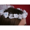 Blanc et bleu couronne de communion