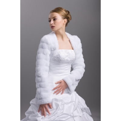 Boléro de mariée Hiver  fausse fourrure