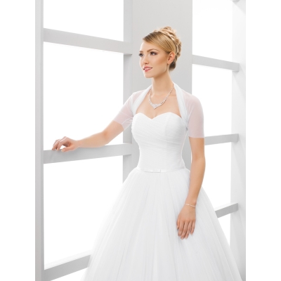 Tulle boléro de mariee manche courte