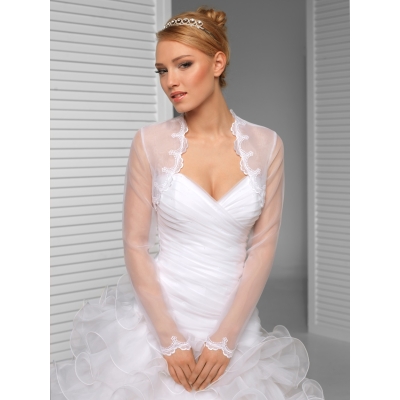 Boléro pour mariée en organza